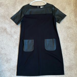 New without tags Ann Taylor Loft Black and leather dress